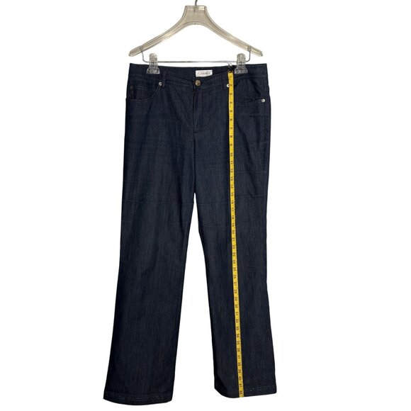 St. John Sport WomenS Dark Wash Denim Jeans Size 10 Classic Straight Fit - Picture 9 of 14